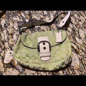 Coach Apple Green Logo Bag